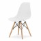 Scaun Acerenza, Stil Scandinav cu Picioare din Lemn de Fag, Cadru Metalic, Sezut PP, Maxim 120 Kg, 46 x 54 x 82 cm, Alb