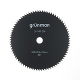 Disc motocoasa pentru tuns iarba, Grunman, otel, 80 dinti, D 255 mm, 2 mm