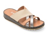 Cumpara ieftin Papuci SHOOZY bej, EV2850, din piele naturala