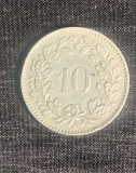 Moneda 10 rappen 1958 Elvetia, Europa