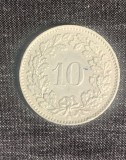 Moneda 10 rappen 1958 Elvetia