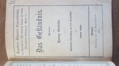 Biblioteca generală de romane a lui Engelhorn - 1898 foto