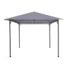 Pavilion Gradina/Terasa Elena, 3x3x2.55m, Cadru Metalic, Gri, Poliester 140g/m&sup2;, Gardenline