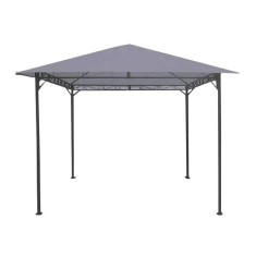 Pavilion pentru gradina/terasa, cadru metalic, gri, 3x3x2.55&nbsp;m, Elena