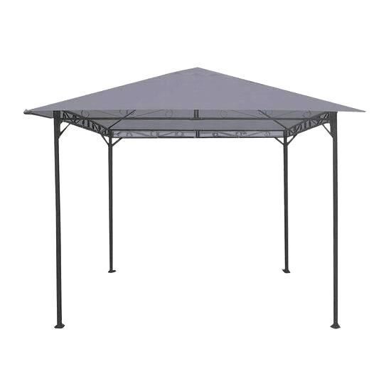 Pavilion pentru gradina/terasa, cadru metalic, gri, 3x3x2.55&nbsp;m, Elena