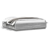 Cumpara ieftin Cadru de pat, gri sonoma, 180x200 cm, lemn prelucrat