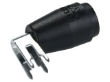Conector banană 4mm soclu neagră 25A pentru PCB 1kV