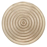Suport farfurie de Craciun rotund cu cercuri aurii 40cm, CMCLASS