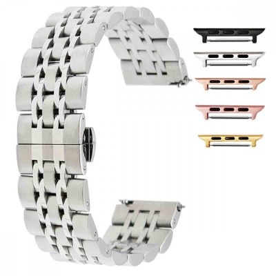 Curea metalica, compatibila Apple Watch 9|8|7|6|5|4|3|2|1 Series, 49mm|45mm|44mm|42mm, Silver foto