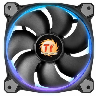 Kit 3 ventilatoare si fan controller Thermaltake Riing 12 High static pressure , 120 mm , iluminare LED RGB foto