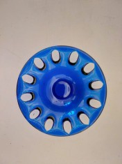 Farfurie / bol sticla albastru-cobalt, 16cm diametru x 4cm inaltime