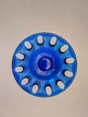 Farfurie / bol sticla albastru-cobalt, 16cm diametru x 4cm inaltime foto