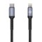 Cablu Tellur Type-C to Lightning, 2A, PD18W, 1m, nailon, negru