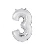 Balon Folie Cifra 35 cm Argintiu-Tip Cifra 3, Godan