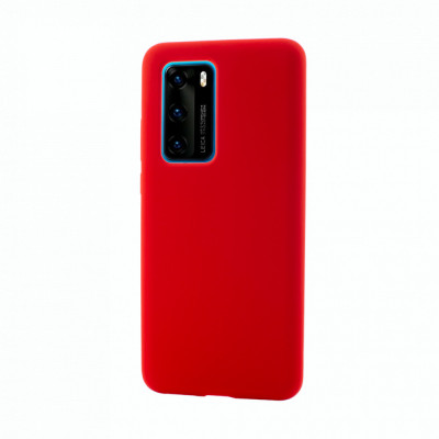 Produs Resigilat Husa Huawei P40, Clip-On Soft Touch Silk Series, Red, Resigilat foto