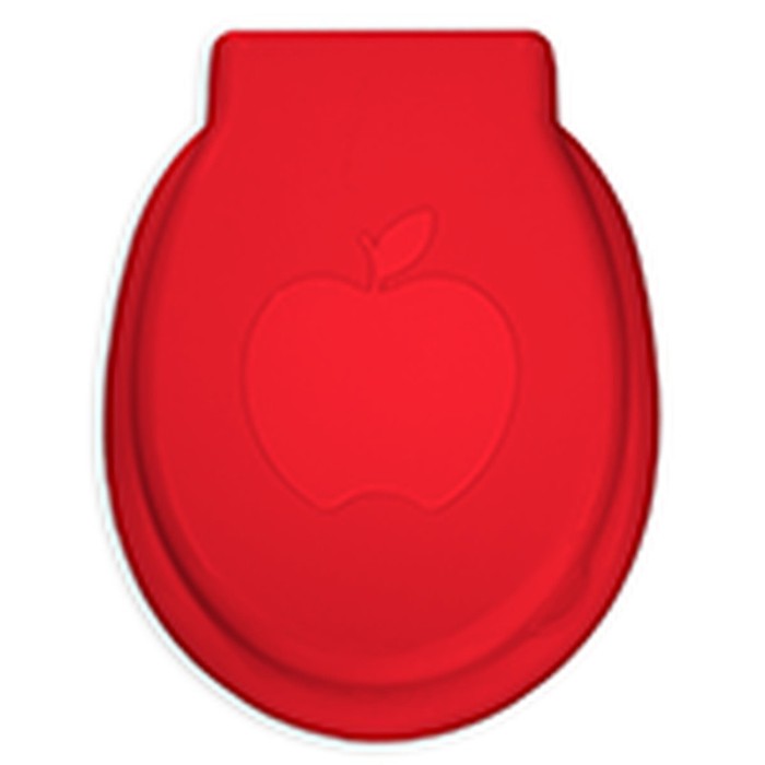 Capac pentru WC universal, din plastic, cu model mar, rosu, 480 x 385 mm