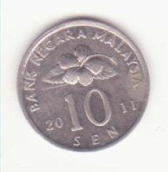 Malayesia 10 sen 2011 -Congkak, ultimul an din serie. foto