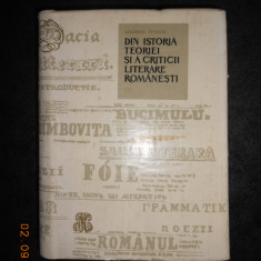 GEORGE IVASCU - DIN ISTORIA TEORIEI SI A CRITICII LITERARE ROMANESTI 1812-1866