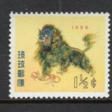 RyuKyu Islands 1958 - Anul Nou, masca leu, neuzat
