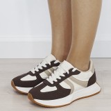 Sneakersi dama maro bej cu talpa groasa 9013 M2
