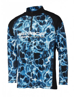 Bluza Savage Gear Marine UV Long Sleeve Tee, Sea Blue,Marime XXL foto