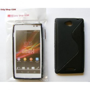 HUSA SILICON S-LINE SONY XPERIA C (S39H) NEGRU foto