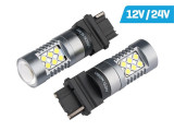 Bec Vision P27w (t25) 12/24v 24x 3030 Smd Led, Nepolar, Canbus, Alb, 2 Buc 58342