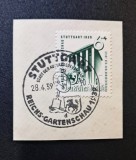 Germania Nazistă / Deutsches Reich 1939 Fragment Poștal "Expoziția Imperială Stuttgart" (6+4 Rpf Verde) Ștampilat "STUTTGART 28.4.39 - REICHS" - CKL2