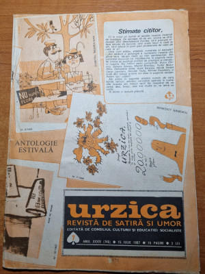 Revista Umoristica Urzica - 15 iulie 1987 foto