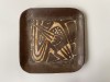 Platou din ceramica europeana de Studio glazura pastelata, semnat si datat 1979