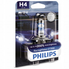 Bec Halogen H4 Philips RacingVision GT200, 12V, 60/55W