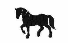 Flexi Horse - Negru foto