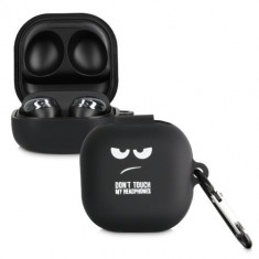 Husa pentru casti Samsung Galaxy Buds 2/Galaxy Buds Live, Kwmobile, Negru/Alb, Silicon, 58155.01 foto