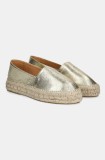 Answear Lab espadrile de piele culoarea auriu, cu platforma