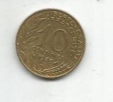 No(4) moneda - Franta - 10 Centimes 1985, Europa, Alama