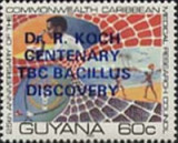 Guyana 1982 - Bacilul Koch, supratipar, neuzat