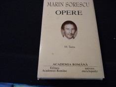 OPERE- VOL-III-TEATRU- MARIN SORESCU-1821 PG-IN CASETA-ED- ACAD+UNIV. ENCICLOP= foto