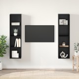 vidaXL Set comodă TV 2 pcs Negru 37 x 37 x 142.5 cm Lemn compozit