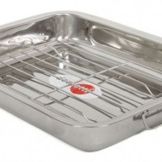 Tava cuptor cu gratar, Domotti, 30.7 x 22.7 cm, inox