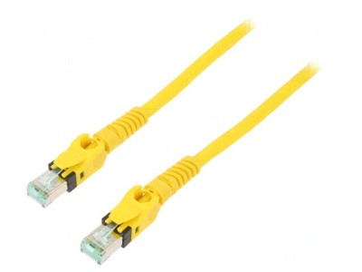 Patch cord S/FTP 6a Cu PUR galben 5m foto