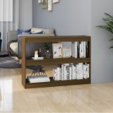 Bibliotecă/Separator cameră, maro miere 100x30x71,5 cm lemn pin