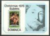 Dominica 1978 - Craciun, Rubens, colita neuzata