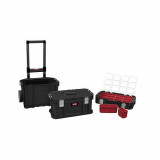 Keter CONNECT ROLLING SYSTEM set de cutii Keter CONNECT ROLLING SYSTEM, 70x57x38 cm, cărucior + organizator + cutie