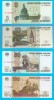 Rusia Set 4x (p#267-270) 5+10+50+100 Ruble 1997(2004/2022) UNC Seria Orașe și Monumente