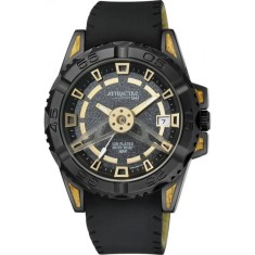 Ceas B?rb?tesc Q&amp;Q Attractive Gold &amp; Black DA52J502Y