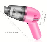 Aspirator pentru mașină, 12V, aspirație puternică, portabil, multifuncțional, Roz