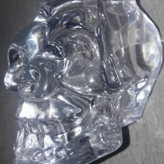 Craniu sticla masiva decor,pahar sticla craniu Vintage,masiv,produs Anglia,T.GRA