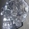Craniu sticla masiva decor,pahar sticla craniu Vintage,masiv,produs Anglia,T.GRA