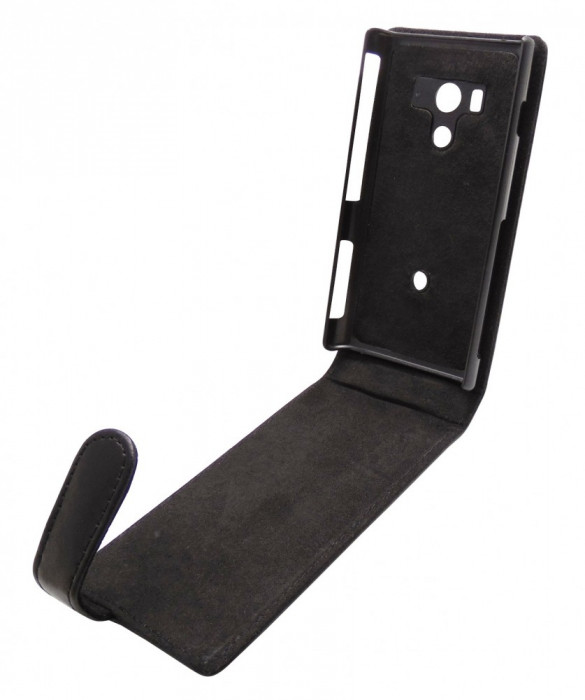 Husa flip neagra Doormoon pentru Sony Xperia Acro S (LT26W)