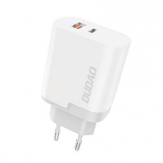 Dudao A6XSEU USB + încărcător USB-C QC3.0 PD 22.5W (alb)